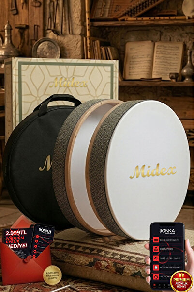 Midex BR-810 Kaliteli Bendir Def Akort Ayarlı EL Tutma Oyuklu Çantalı