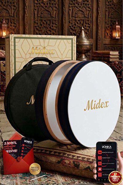 Midex BR-410 Kaliteli Bendir Def Akort Ayarlı EL Tutma Oyuklu Çantalı