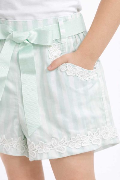 Neon Girl's Striped 100% Polyester Shorts 1/2/3/4/5/6/7/8 Years