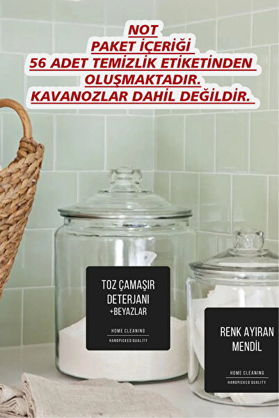 Kt Grup 56 Adet Banyo Temizleyici - Deterjan - Kişisel Bakım Etiketi 7x7cm