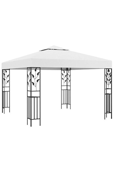 Concept Pavilion de grădină, alb, 3 x 3 m, 180 g/m²