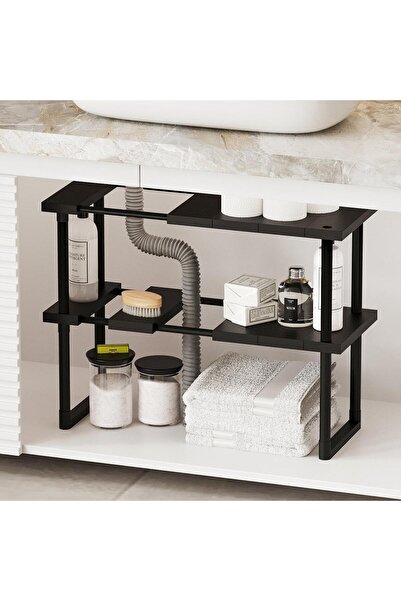 ARVALE Raft organizator modular extensibil și reglabil pentru dulap cu două n...