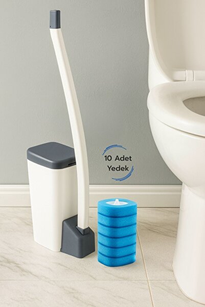 ARVALE Ειδικό σετ καθαρισμού κεφαλής σφουγγαριού - Βούρτσα τουαλέτας μιας χρή...