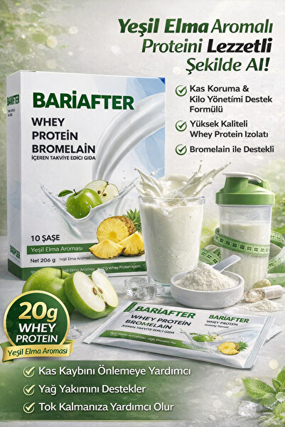 sarus sante BARİAFTER – Whey Protein & Bromelain İçeren Takviye Edici Gıda (Ö...