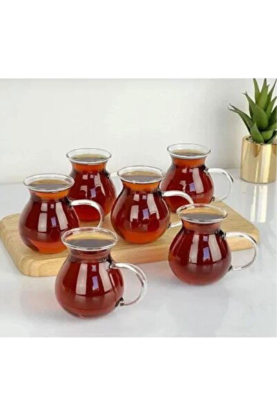 ARVALE 6 lı Keyfi Ala Cam Çay Bardağı 200 Ml Ateşe Temas Edebilir