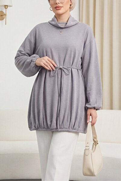 HİJABAYA Φούστα με ελαστική μέση και κορδόνια, μισόψηλο στενό τελείωμα.