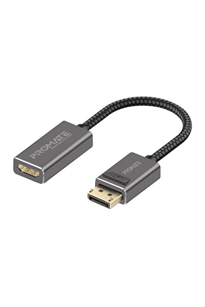 Promate محول MediaLink-DP DisplayPort إلى HDMI، بدقة 4K عند 60 هرتز، من ذكر إ...
