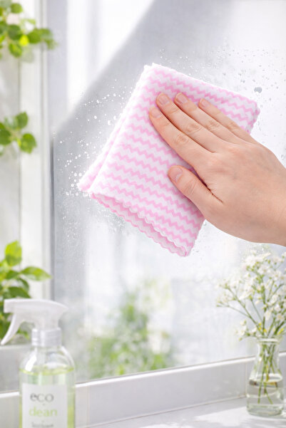 ARVALE 6 Adet Mikrofiber Bez 28x30, Süper Emici Mercan Polar Kumaş, Koku Yapmaz, Nem ve Bakteri Önler Çeyiz
