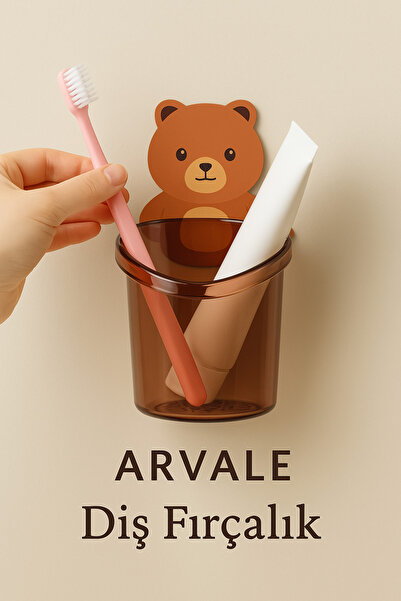 ARVALE 1 Adet Kozmetik Düzenleme Diş Fırçalık Ayı Figürlü