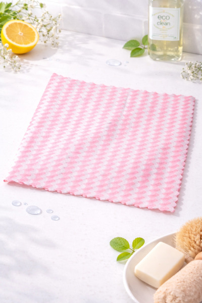 ARVALE 1 Adet Mikrofiber Bez 28x30, Süper Emici Mercan Polar Kumaş, Koku Yapm...