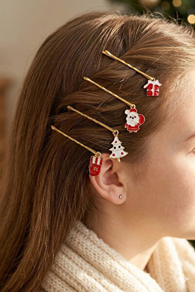 PETEK AKSESUAR Set de 4 cleme de sârmă cu tematică de Crăciun