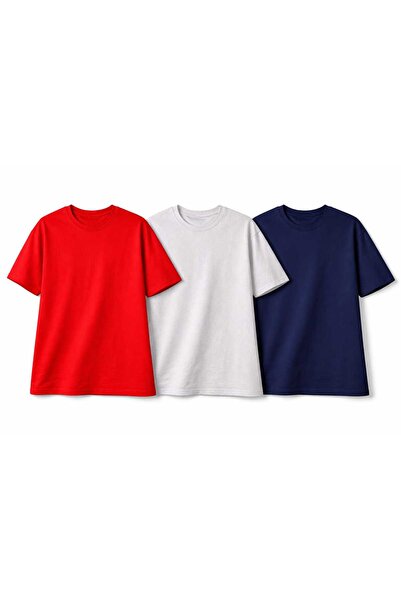 ANATOLIATEKSTILE Set of 3 Premium Plus Size Men's T-Shirts – Soft Cotton, Loo...