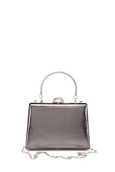 GÖNDERİ(R) Γυναικεία βραδινή τσάντα φορέματος με μακριά αλυσίδα από πλατίνα κ...