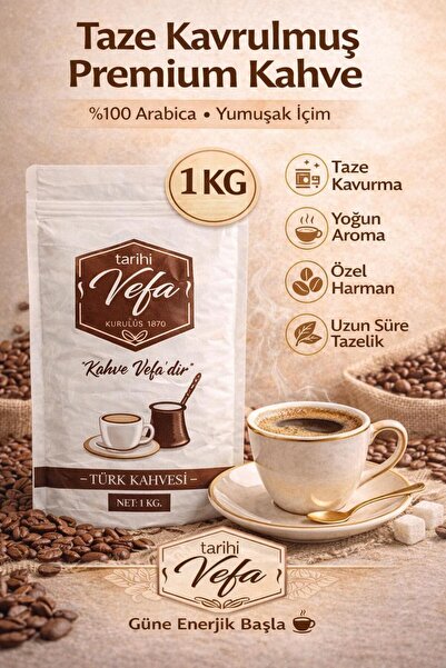 Taze Çekilmiş Kurukahve Türk Kahvesi 1 KG