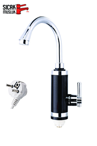Sıcak Musluk Elektrikli Ani Su Isıtıcı Termal Şofben Musluk Lavaboya Monteli ...