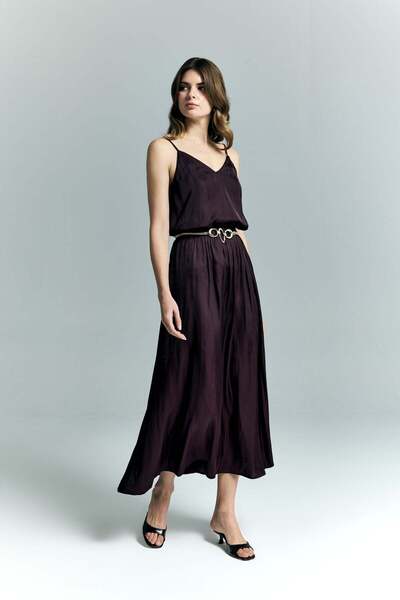 Sateen Φούστα Τόσκα - Βουργουνδίας