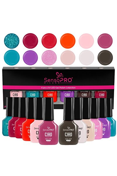 SensoPRO Milano Σετ 12 ημιμόνιμων βερνικιών νυχιών CIAO One Step, Spectacular...