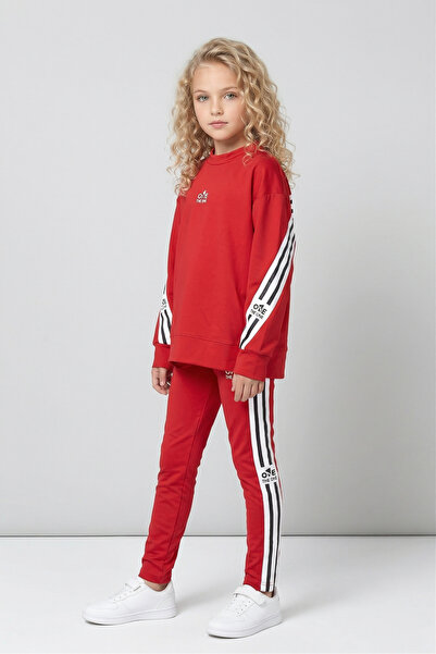 Black One Αθλητικό σετ για κορίτσια ριγέ casual φούτερ και κολάν – Άνετη εφαρ...