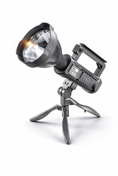 divendi-ro Proiector - lanternă 2000W, cu baterie, USB sau adaptor auto - Negru