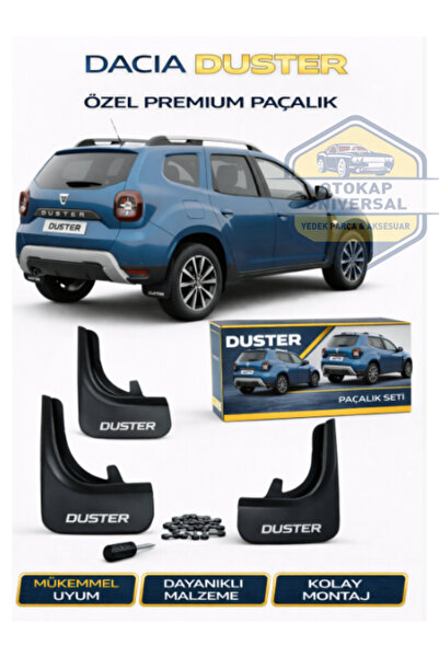 KAPOTO Dacia Duster Uyumlu 4’lü Paçalık Takımı Ön Arka Çamurluk Tozluk Seti
