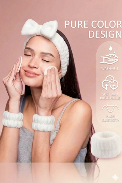 PETEK AKSESUAR М'ЯКА ПЕЛУШНА СПА-ГУМКА ДЛЯ ВОЛОССЯ ТА БРАСЛЕТ, НАБІР З 3 ЕЛЕМ...