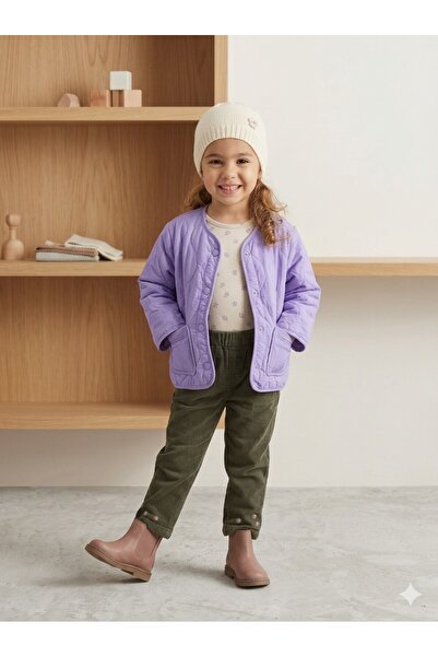 Motebarn Wear Jachetă căptușită pentru fete Motebarn Liliac 2–7 ani