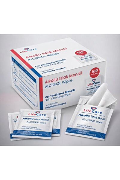 Life Care Alkollü Mendil 100 Adet