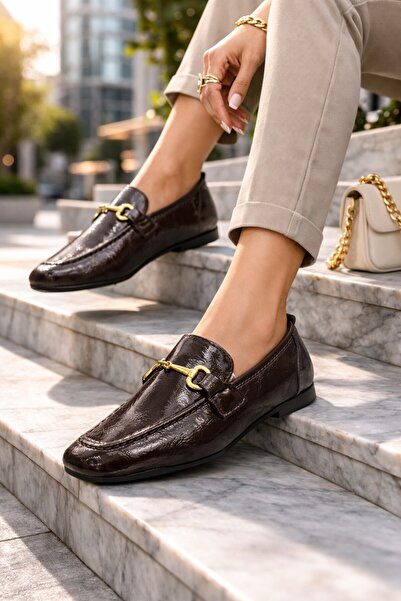 Moda Frato K-311 Rahat Taban Kadın Babet Günlük Rok Ayakkabı Hafif ve Rahat K...