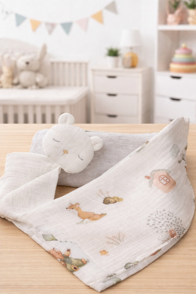 Caramell My Baby Kumsal 80X90 cm 1 Piece Combed Cotton 1 Piece Muslin Blanket...