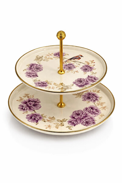 PR HOME حاملة البسكويت ذات الطابقين من فيوريلا