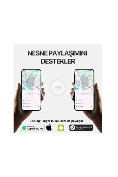 voltix Lifemate LifeTag - İOS ve Android Uyumlu - Akıllı Takip Cihazı - Smart Tag - Beyaz