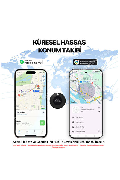 voltix Lifemate LifeTag - İos & Android Uyumlu - Akıllı Takip Cihazı - Smart Tag - Siyah