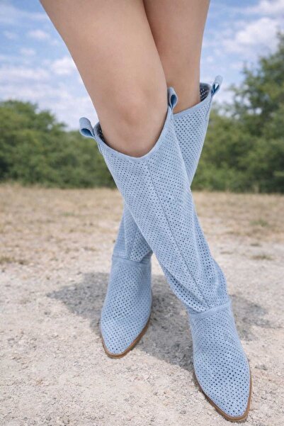 POTEEN Cizme de vară cu toc stil Western Kowboy pentru femei Semafre P103-Alb...