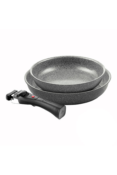 BALLARİNİ Torre Kızartma Tava Seti 24 cm + 28 cm Çift Saplı