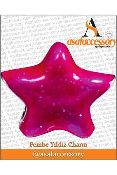 asaf Pembe yıldız charm | asafaccessory