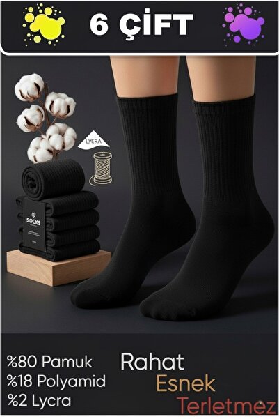İbrahim Berk 6 perechi de șosete lungi pentru bărbați, alb, negru, cu model, ...