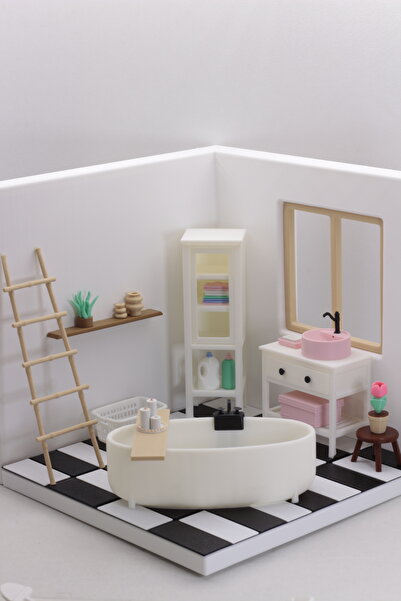 House of BS Oyuncak Ev Banyo Mobilya Seti