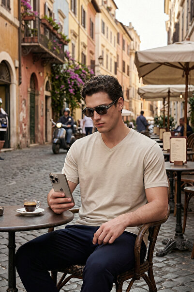 Buratti Cotton Slim Fit V-Neck t Shirt Men's t Shirt 5902719