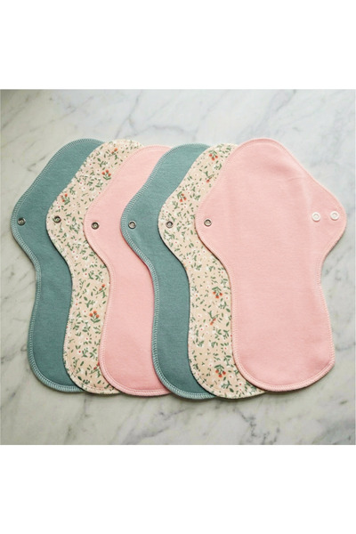 Going Zeero Yıkanabilir Regl Pedi - %100 Pamuk - 6'lı Extra Büyük/Lohusa Boy