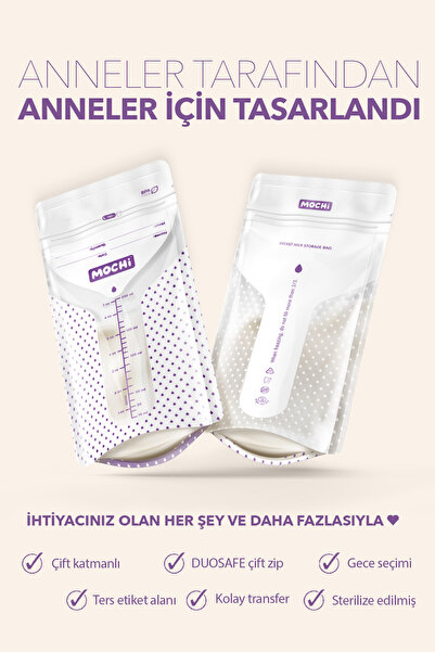 Mochi Anne Sütü Saklama Poşeti 25 Adet