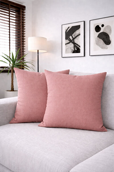 GOCCIA HOME 2'li Keten Görünümlü Kırlent Kılıfı Pembe
