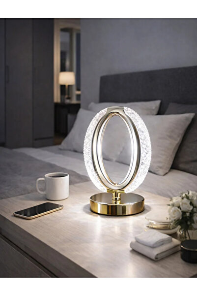 LUMINZO Güçlü Işık Şarjlı Dokunmatik Masa Lambası Abajur Gece Lambası 3 Işık ...