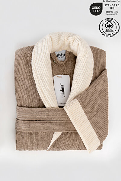 Ellaline Смугастий халат, 100% бавовна, сертифікований, 1 штука, контрастний ...