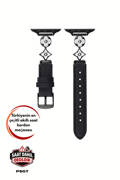PSGT Apple Watch Seri 1-9 (42-44-45-49) ve S10-11-46mm Uyumlu Lüks Kordon Met...