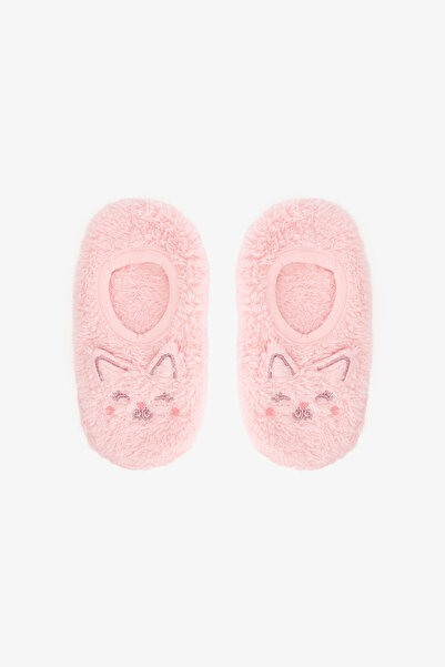 Penti Papuci de casă cu talpă anti-alunecare pentru fetiță roz