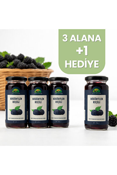 Taze Dükkan Şeker İlavesiz Böğürtlen Reçeli 3 adet Alana 1 adet Hediye