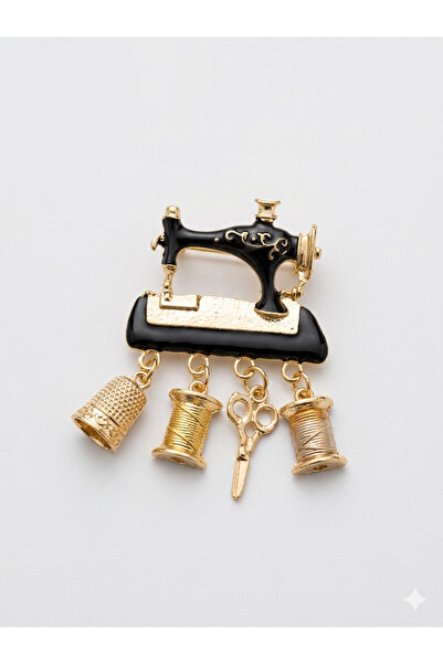 Minia Dikiş Makinesi Terzi Hediye Broş