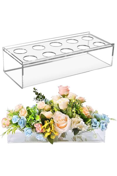 Whimlets Suport acrilic tip vaza pentru aranjamente din flori artificiale sau...