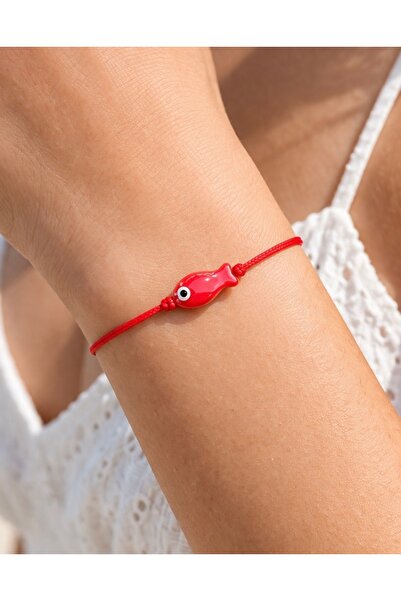 PEONY peonyofficiall Kırmızı Balık Bileklik Kırmızı Ipli Bileklik