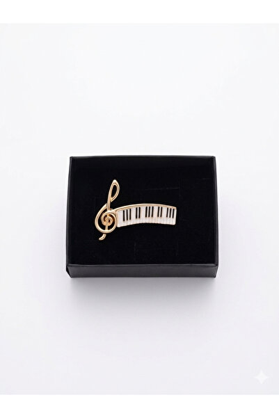 Minia Nota Piyano Müzik Hediye Broş